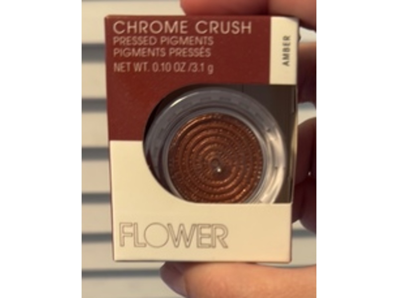 Flower Beauty Eyeshadow Pigments, Chrome Crush, Amber, 0.10 oz/3.1 g