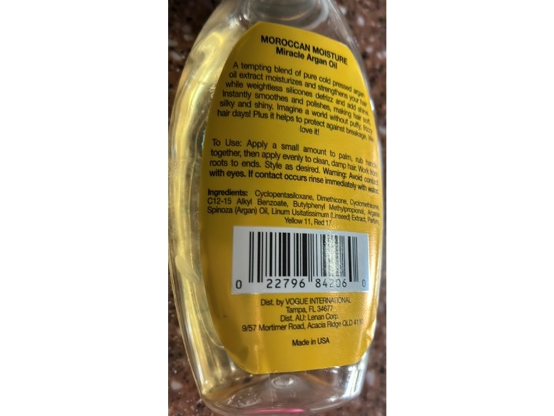 Fx Moroccan Moisture Miracle Argan Oil, 4 fl oz/118 mL