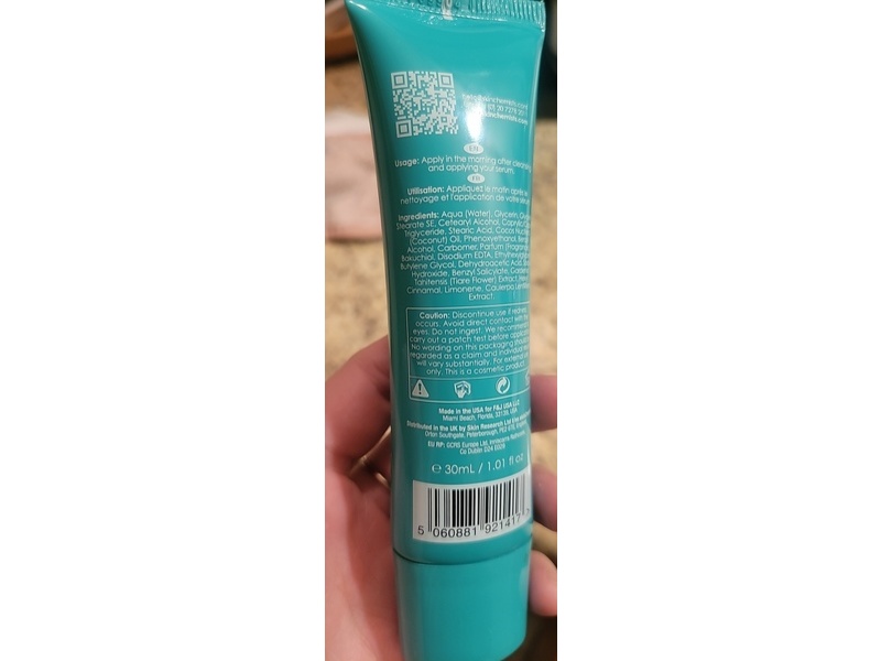 Skin Chemists Youth Series Day Moisturizer, Green Caviar, 1.01 fl oz/30 mL