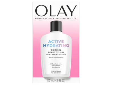 Olay Active Hydrating Beauty Fluid Lotion, 4 fl oz/120 mL, Pack Of 2