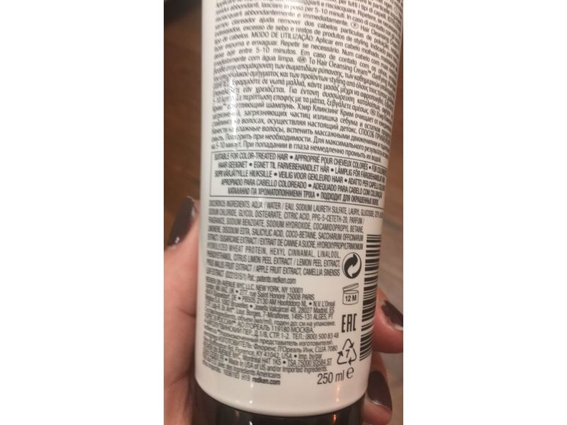 Redken Detox Hair Cleansing Cream Clarifying Shampoo, 8.5 fl oz/250 mL