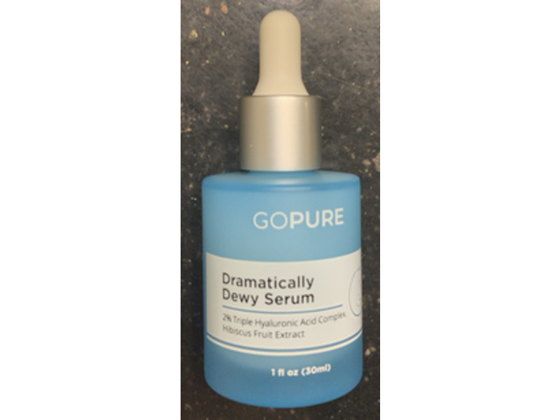Go Pure Dramatically Dewy Serum, 2% Triple Hyaluronic Acid Complex + Hibiscus Fruit Extract, 1 fl oz/30 mL
