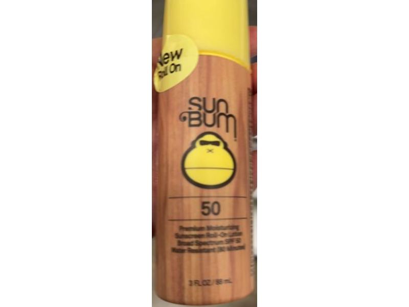 Sun Bum Sunscreen Roll-On Lotion, Original, SPF 50, 3 fl oz/88 mL
