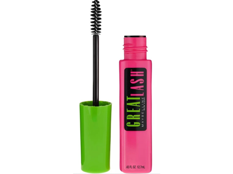 Maybelline Great Lash Lengthening Washable Mascara, 100 Blackest Black, 0.43 fl oz/12.7 mL
