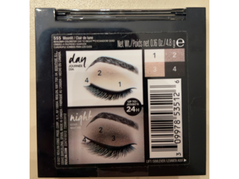 Revlon Color Stay 16-Hour Eyeshadow, Moonlit 555, 0.16 oz, Pack Of 2