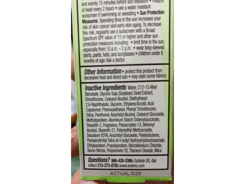 Aveeno Positively Radiant Daily Moisturizer Sunscreen, SPF 30, 1 fl oz/29 mL