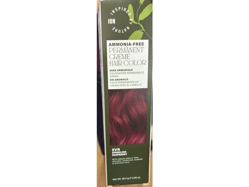 Ion Permanent Cream Hair Color, Sparkling Raspberry 5VR, 2.95 oz/58.2 g