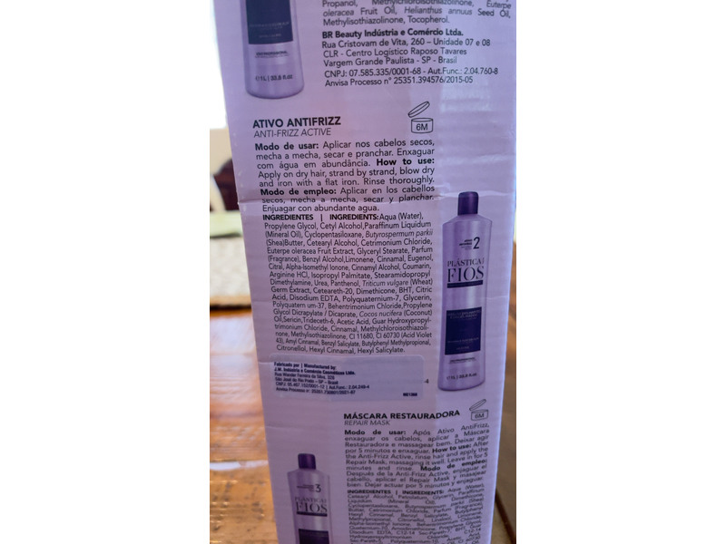 Cadiveu Plastica Dos Fios Anti - Frizz Active Hair Plastic Surgery, Arginine & Acai, 33.8 fl oz/1 L