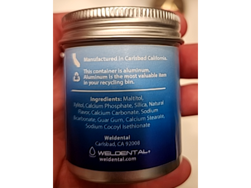 Weldental Chew Brush Smile Toothpaste Tablets, Peppermint, 60 Count