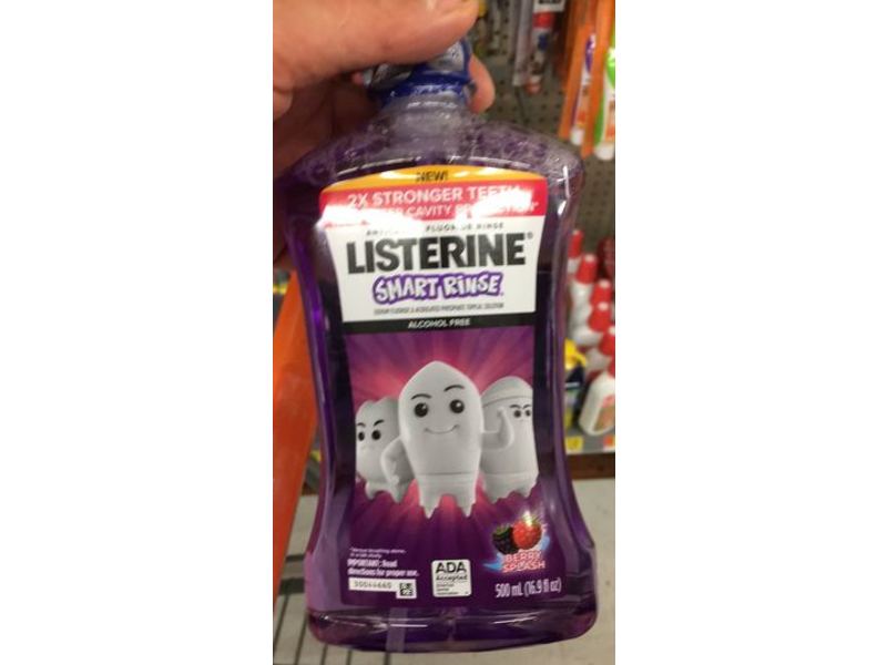 Listerine Smart Rinse, Berry Splash, 16.9 fl oz/500 mL