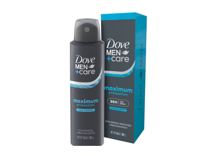 Dove Men + Care Maximum Protection 96-Hour Dry Spray Antiperspirant, 3.8 fl oz/107 g