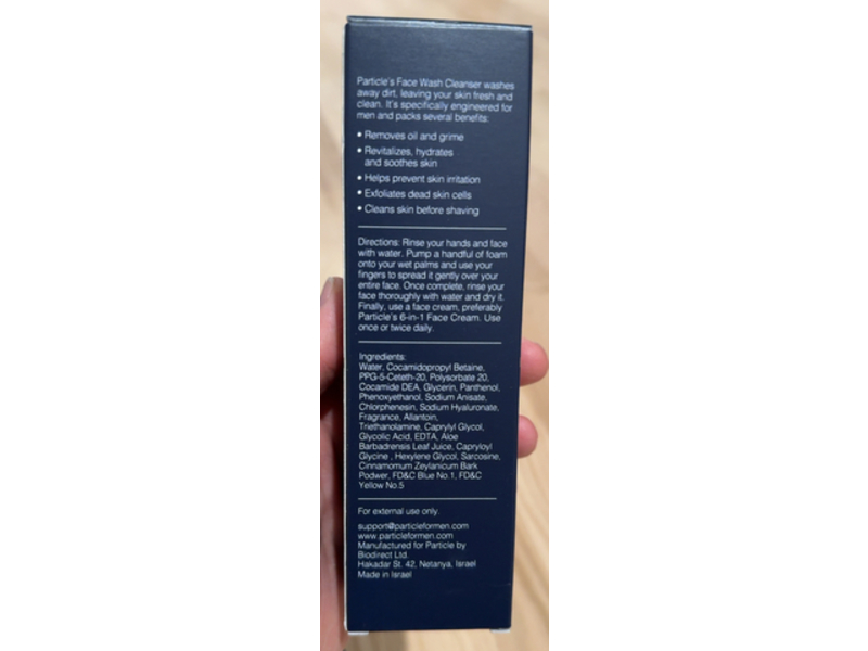 Particle Men's Face Wash Cleanser, 5.07 fl oz/150 mL