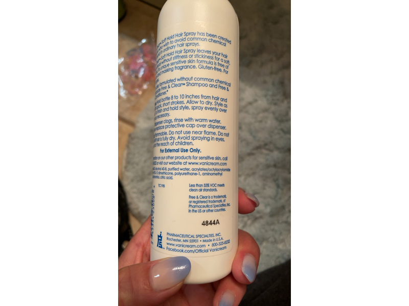 Free & Clear Hairspray Soft Hold, 8 fl oz (237 mL)