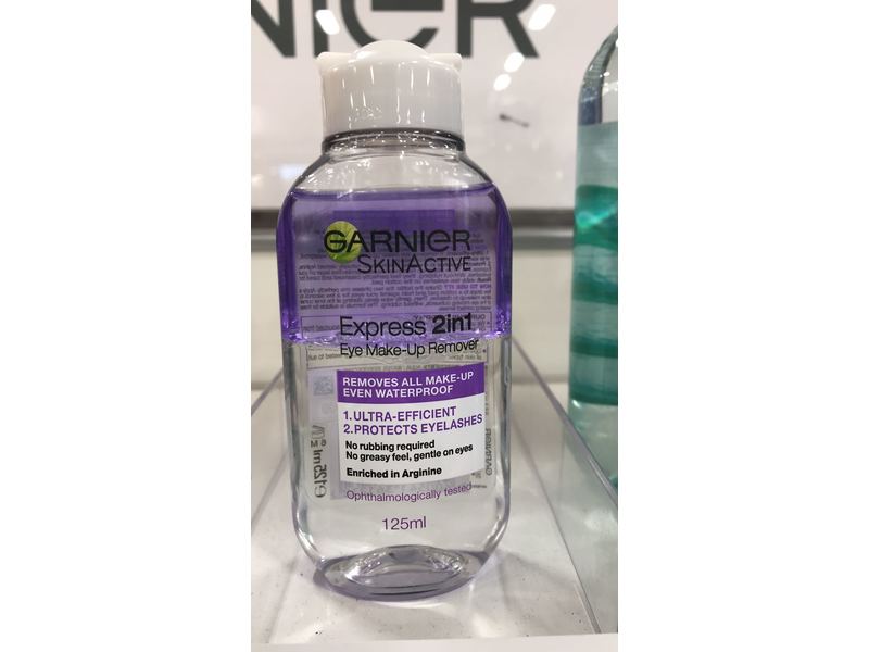 Garnier Skin Active Express 2 In 1 Eye Make Up Remover, 125 mL