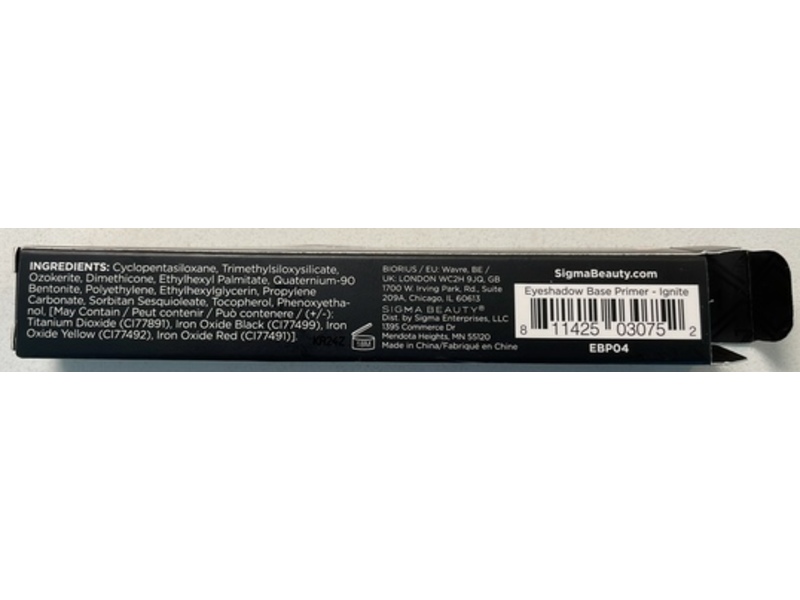 Sigma Beauty Eyeshadow Base Primer, Ignite, 0.04 oz/1.14 g