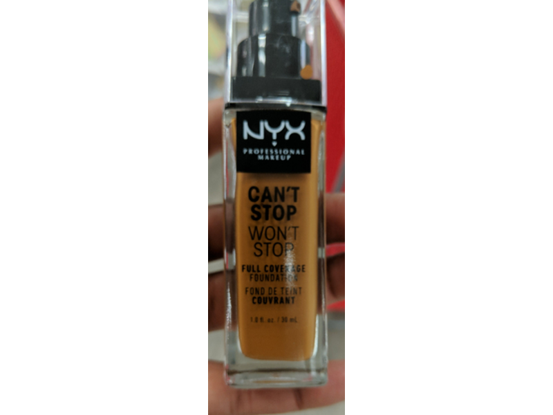 NYX Professional Makeup Can't Stop Won't Stop Full Coverage Foundation, Cappuccino, 1 fl oz/30 ml