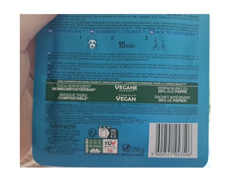 Garnier Skinactive Hydra Bomb Mask Tissue, 28 g