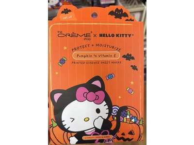 The Cream Shop x Hello Kitty Printed Essence Sheet Masks, Pumpkin & Vitamin E, 5 Count
