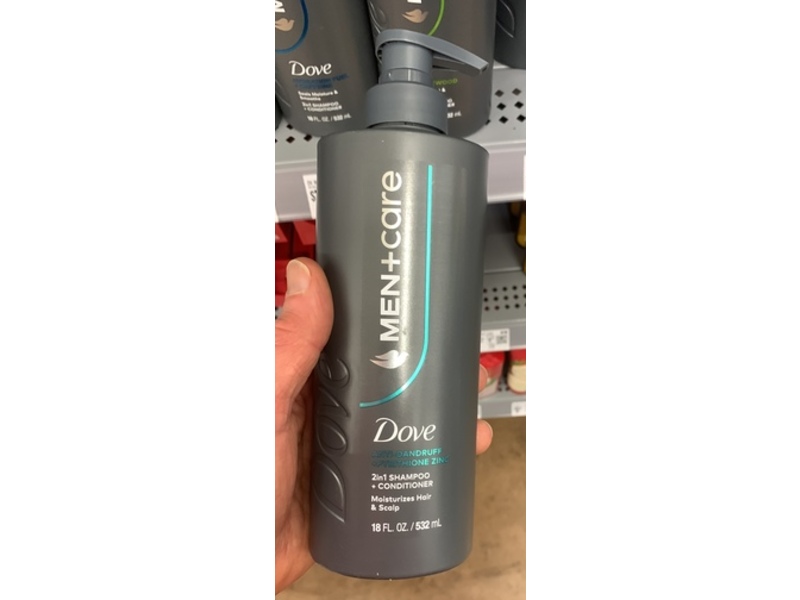 Dove Men+Care 2-In-1 Shampoo + Conditioner, Antidandruff, 18 fl oz/532 mL