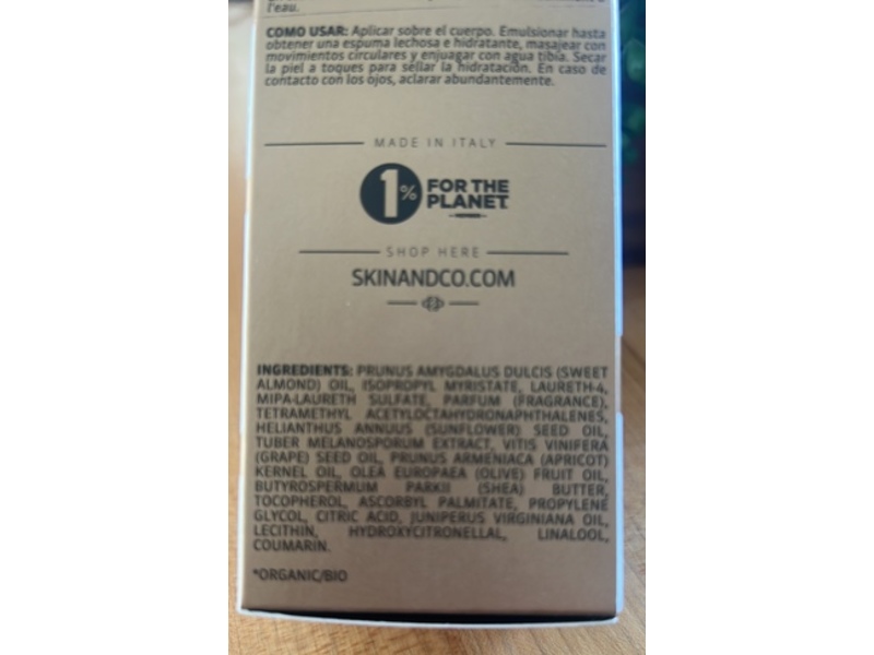 Skin&Co The Divine Nectar Shower Oil, 8.4 fl oz/250 mL