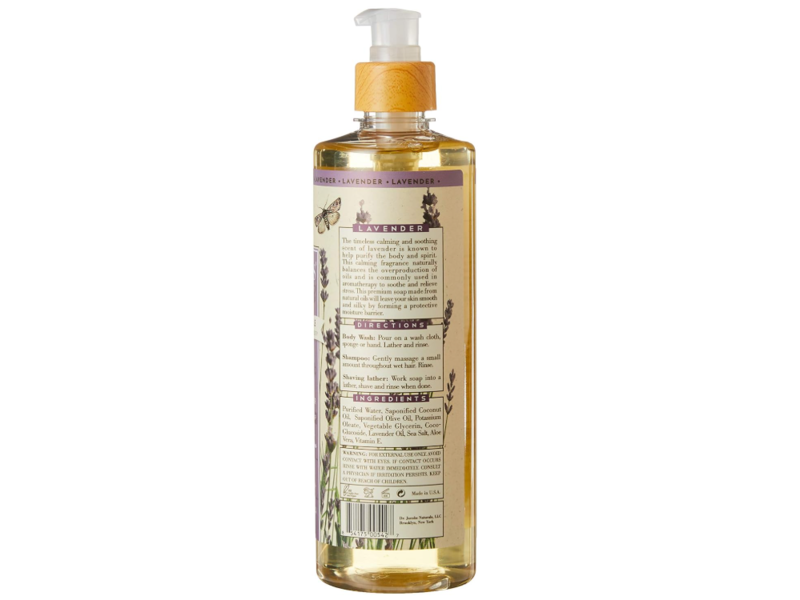 Dr. Jacobs Naturals Pure Castile Liquid Soap Face & Body Wash, Lavender, 16 oz/473 mL