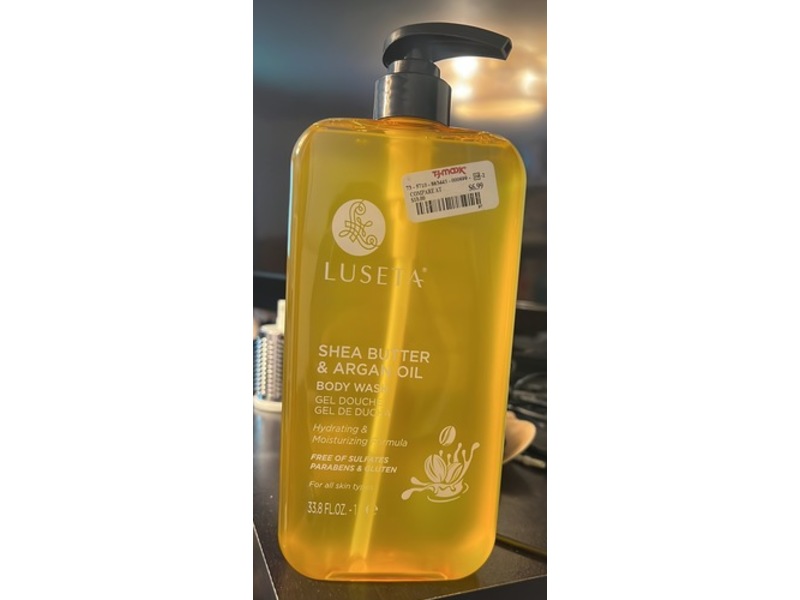 Luseta Body Wash, Shea Butter & Argan Oil, 33.8 fl oz/1L