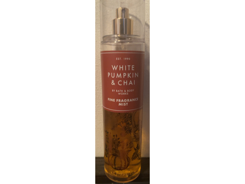Bath & Body Works Fine Fragrance Mist, White Pumpkin & Chai, 8 fl oz/236 mL