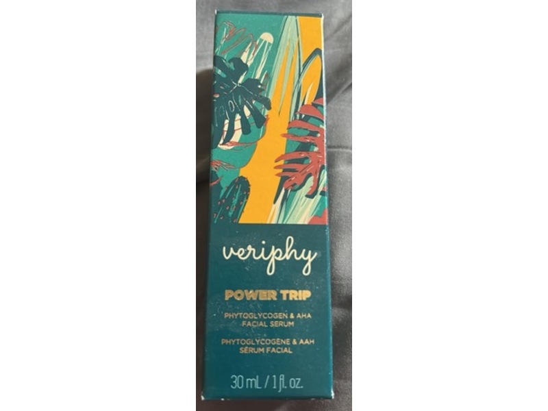 Veriphy Power Trip Facial Serum, Phytoglycon & AHA, 1 fl oz/30 mL