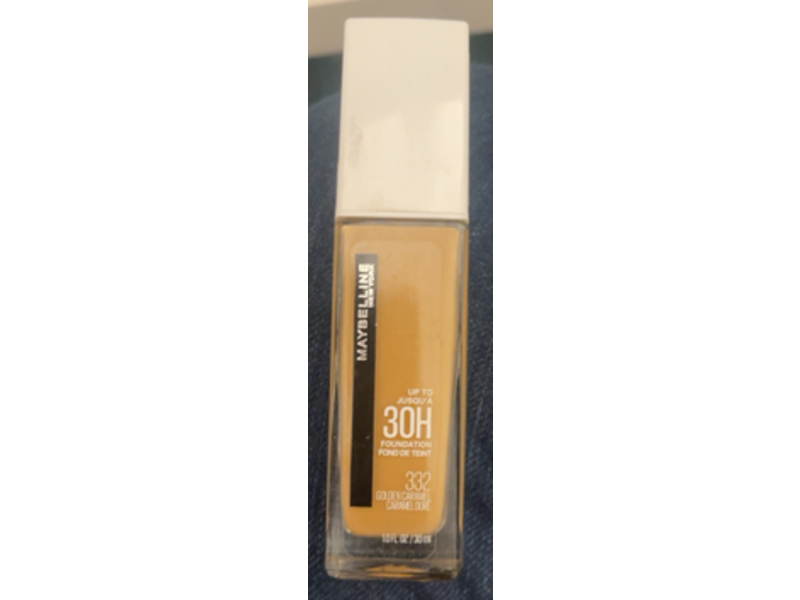 Maybelline New York Full Coverage Foundation, 332 Golden Caramel, 1.0 fl oz/30 mL