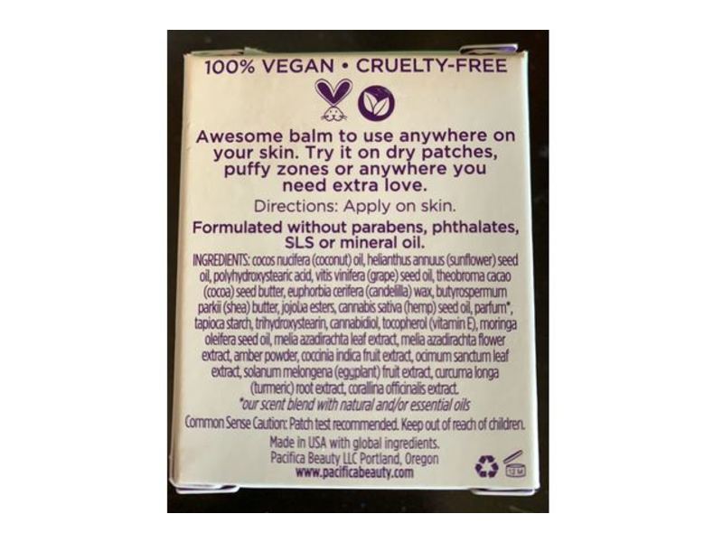 Pacifica Cosmic Hemp Cbd Everything Balm, 50 Mg, Vanilla & Orange, 0.70 oz/20 g