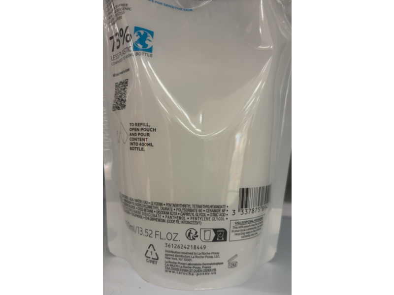 La Roche-Posay Toleriane Hydrating Gentle Cleanser, 13.52 fl oz/400mL