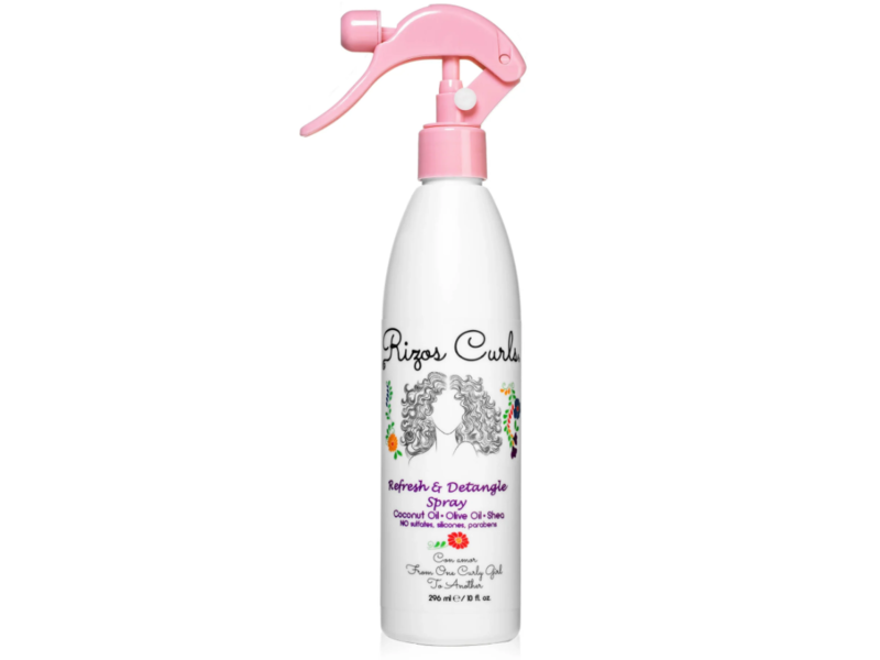 Rizos Curls Refresh & Detangle Spray, Coconut Oil & Olive Oil, 10 fl oz/296 mL