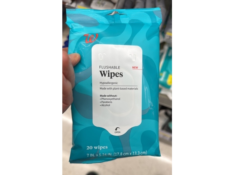 Walgreens Flushable Wipes, 20 Count
