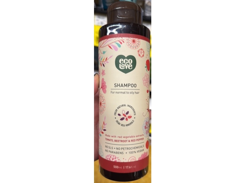 ecoLove Shampoo, Tomato, Beetroot & Red Pepper, 17.6 fl oz/500 mL