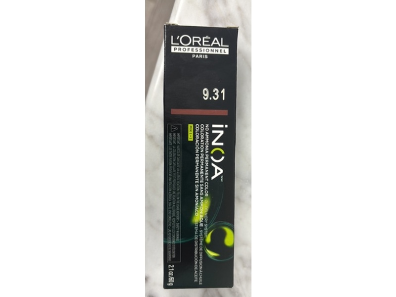 L'Oreal Professionnel Paris iNOA Permanent Hair Color, 9.31, 2.1 oz/60 g