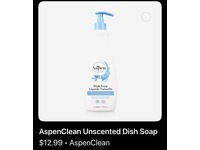 AspenClean Dish Soap, Unscented, 18 fl oz/530 mL - thumbnail 2