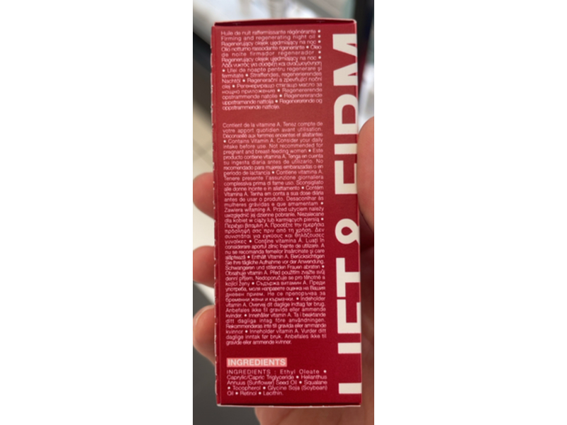 Sephora Lift & Firm Night Oil, Retinol, 1.01 fl oz/30 mL