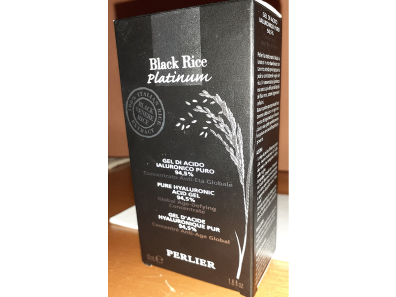 Perlier Hyaluronic Acid Gel, Black Rice Platinum, 1.6 fl oz/50 mL