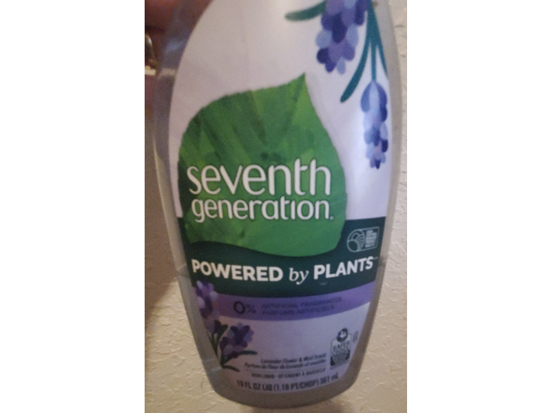 Seventh Generation Dish Liquid, Lavender Flower & Mint Scent, 19 fl oz/561 mL, Pack Of 6