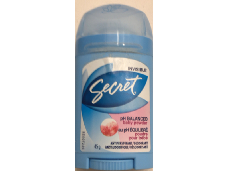 Secret Antiperspirants & Deodorant Ph Balanced Baby Powder, 45 g