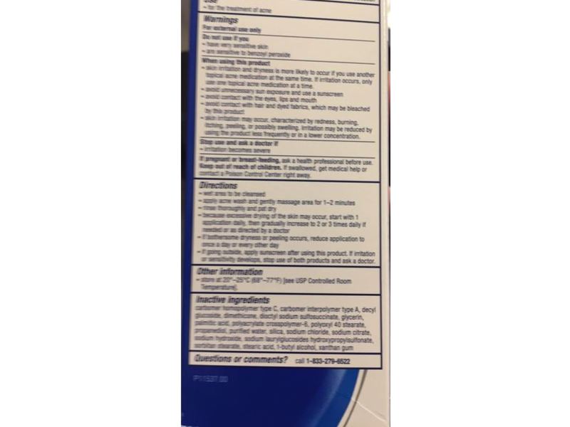 Panoxyl Acne Foaming Wash Benzoyl Peroxide 10%, 5.5 oz/156 g