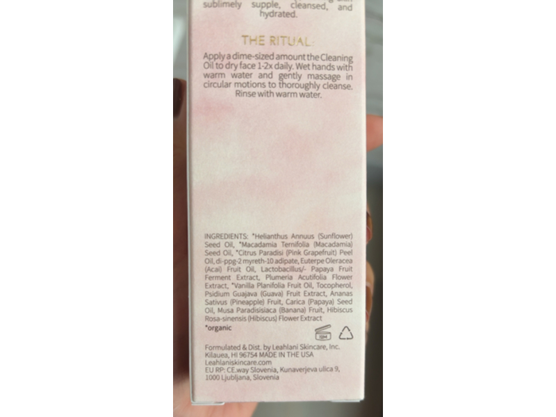 Leahlani Pamplemousse Tropical Enzyme Cleansing Oil, 3.38 oz/100 mL