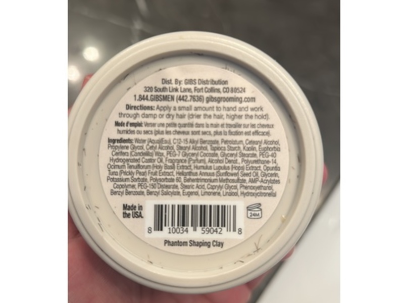 Gibs Shaping Clay Medium Hold Ultra Matte Finish, 4 oz/113 g
