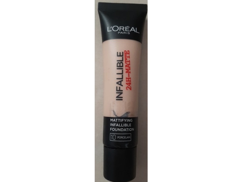 L'Oreal Paris Mattifying Infallible Foundation, 10 Porcelain, 35 mL