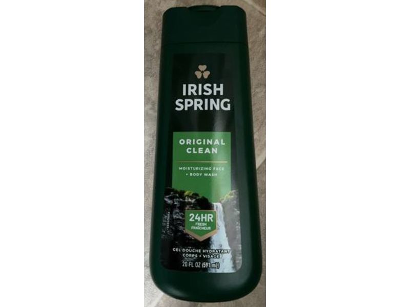 Irish Spring Moisturizing Face + Body Wash, Original Clean, 20 fl oz/591 mL