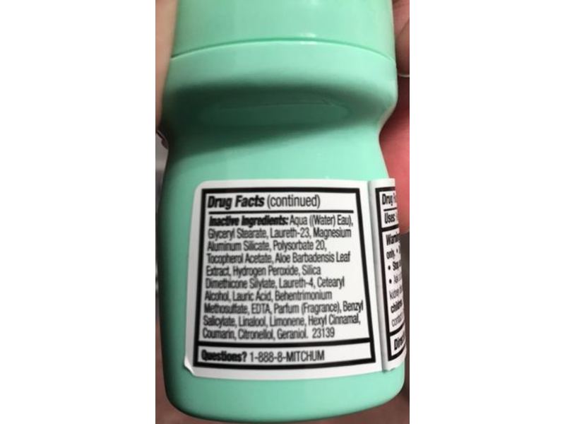 Mitchum Advanced Control Invisible Roll-On Anti-Perspirant & Deodorant, Powder Fresh, 1.7 fl oz/50 mL