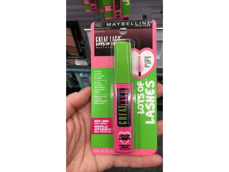 Maybelline New York Lots of Lashes Washable Mascara, 142 Brownish Black, 0.43 fl oz/12.7 mL