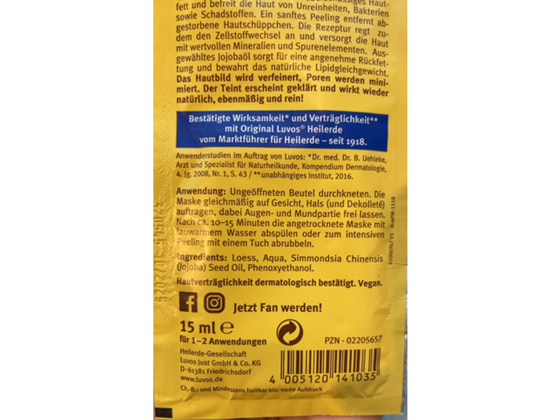 Luvos Healing Anti Pickel Mask, 15 mL