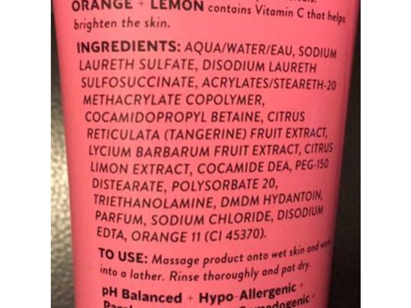 Spascriptions Fresh Start Cleanser, Goji Berry Orange & Lemon, 5 oz/150 ml