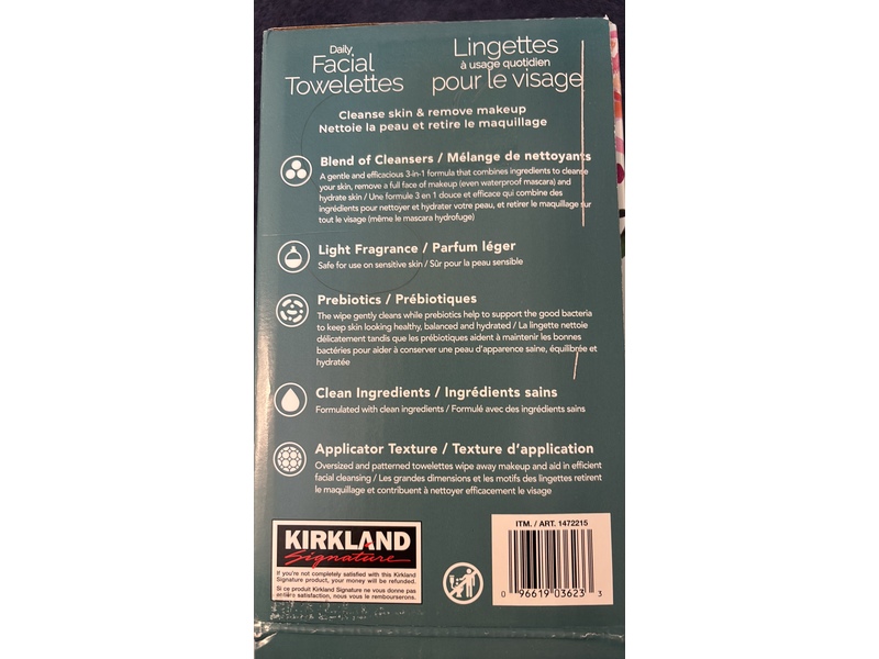 Kirkland Signature Daily Facial Pre-Moistened Towelettes, 180 Count